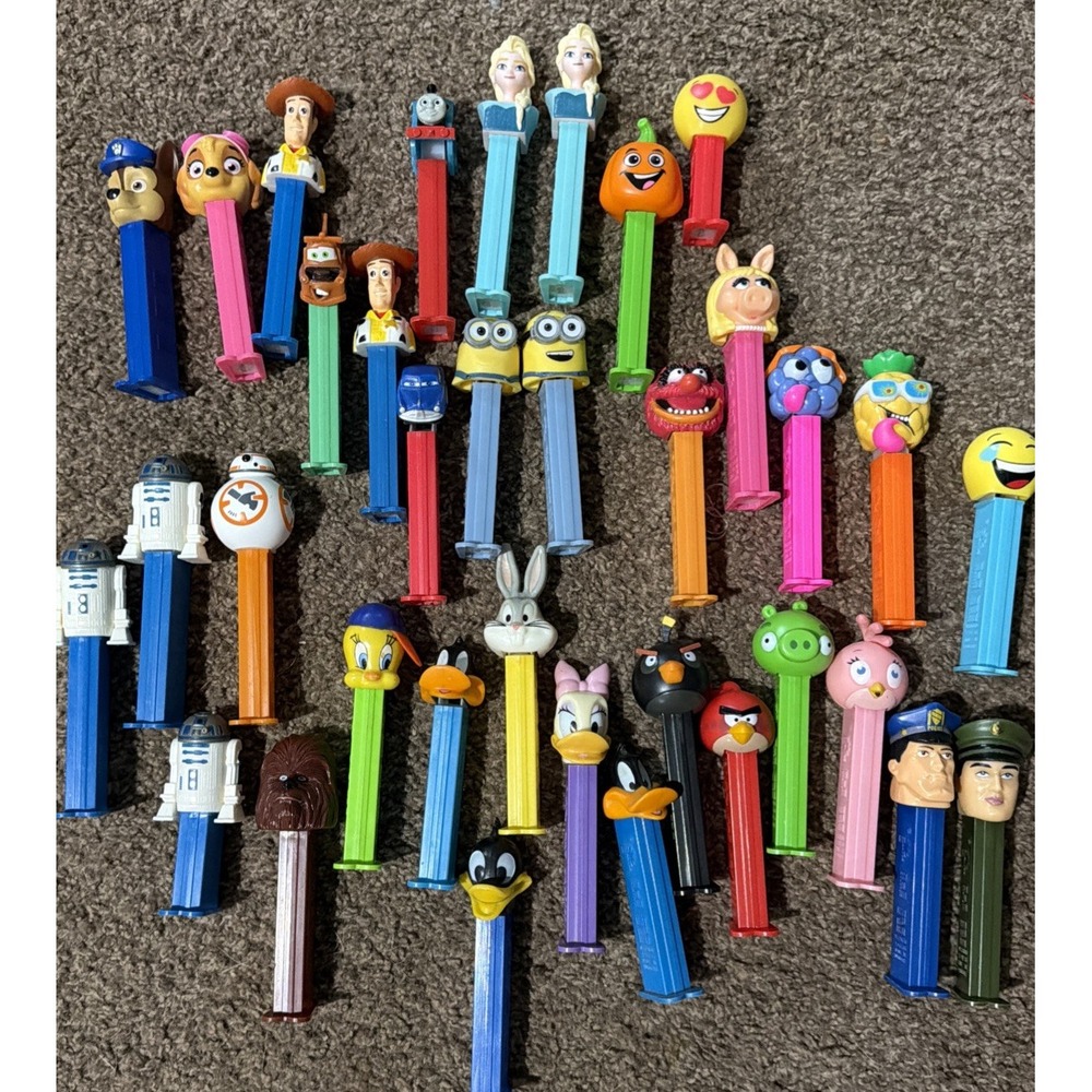 Pez dispensers lot Star Wars, Emoji, Cars, Thomas The Train, Muppets, Angry Bird